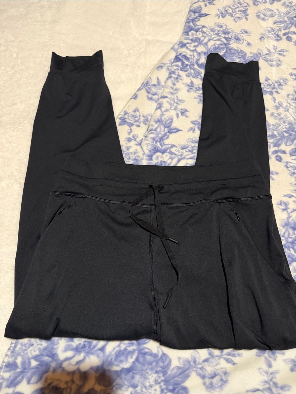 PINK Victoria's Secret Black Drawstring Track Joggers